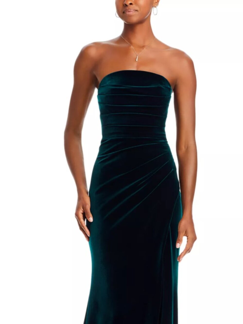 Velvet Strapless Gown